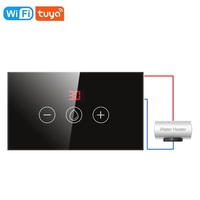 Interruptor de Caldera Inteligente para Hogar, de Vidrio Templado, para PC, Compatible con Zigbee/Wi-Fi, Calentador de Agua, 20A, Pantalla LCD, Control Remoto Vertical