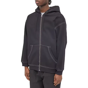 เสื้อมีฮู้ดปรับแต่งซิปได้ผ้าคอตตอนผ้าเกล็ดปลาขนาดใหญ่พิเศษ400 420 100% 500gsm - Product Image 1