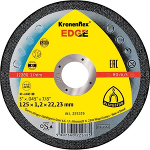 KLINGSPOR D125x1.2mm Discos de Corte Rectos INOX con Diámetro Interior de 22.23mm, Paquete de 25 - Product Image 3