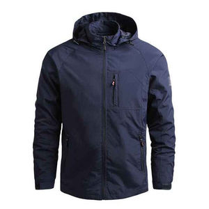 Chaquetas Cortavientos de Cuero para Hombre de Alta Gama, Chaquetas Deportivas de Lona de Alta Calidad, Transpirables, Resistentes al Viento, con Logotipo Frontal, Tendencia, las Mejores - Product Image 6
