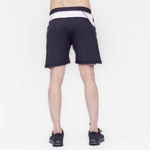 Shorts Bermuda Sportifs 100% Polyester Taille XL avec Fermeture Élastique à la Taille et Logos Brodés pour la Gym et les Sports - Couleur Noire - Product Image 2