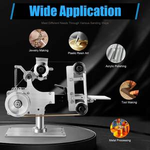 Petite ponceuse à bande verticale/horizontale 762x25MM pour usage domestique, polisseuse et affûteuse sans balais - Product Image 5