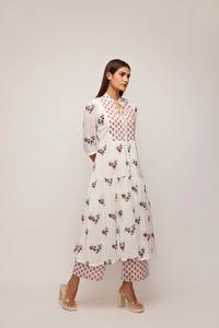 Anar kurta Palazzo ชุดผ้าไหมแฟชั่นอินเดียสำหรับผู้หญิงและผู้หญิงส่งตรงจากผู้ผลิต - Product Image 3