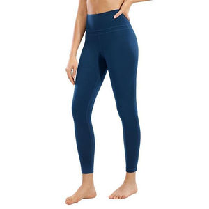 100% coton personnalisé YOGA femmes nu sentiment jambières d'entraînement prix raisonnable Logo personnalisé taille haute Yoga pantalons serrés OEM - Product Image 4