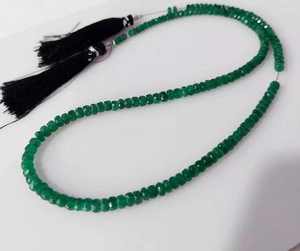 Collar de Cuentas de Esmeralda Facetadas Perforadas Hechas a Mano, Componentes de Joyería de Piedras Preciosas Sueltas Genuinas, HAYAAT GEMS HG-540 Terceros - Product Image 2