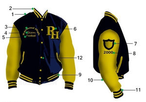 Venta al por mayor de diseño personalizado 100% poliéster satén Varsity Letterman chaqueta Chenille bordado Universidad Varsity chaqueta para los hombres - Product Image 6