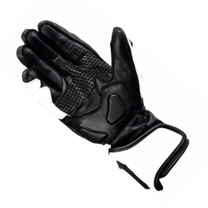 ถุงมือมอเตอร์ไซด์หนังแพะแท้สีดำ/สีขาวกันน้ำชุดกีฬารถจักรยานยนต์ชุดแข่งรถ - Product Image 3