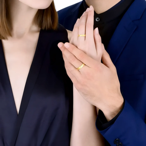 14K Gold <b>Couple</b> <b>Rings</b> 5.20 Grams Elegant Band Design - Product Image 5