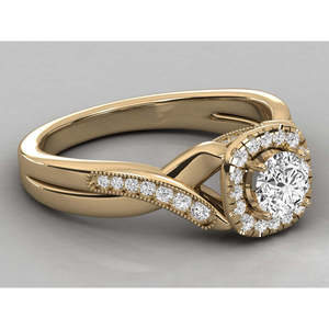 Bague solitaire en or 9 carats pour femmes, diamant cultivé en laboratoire, élégante et luxueuse - Product Image 4