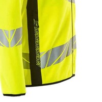 Sweat-shirt de sécurité réfléchissant haute visibilité, vêtements de travail fluorescents, veste zippée, uniforme de chantier en plein air, vêtements de travail routier, polyester