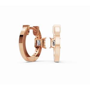 Boucles d'oreilles clous en diamant de qualité supérieure 9 carats en or, Last Princess Radiance, bijoux de laboratoire, vente en gros, fournisseur OEM B2B, exportateur - Product Image 3