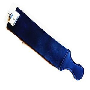 Correa de afilado de tela azul, práctica correa de mantenimiento colgante para el cuidado de la hoja, correa de mantenimiento azul con extremos reforzados - Product Image 1