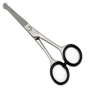 Tijeras Nasales de Acero Inoxidable con Hoja Curva y Punta Afilada para Diestros, con Mango de Cerámica para Uso en Nariz y Cejas - Product Image 1