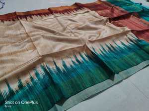 Saris traditionnels pour femmes, sur mesure, en pishwas, avec un savoir-faire artisanal, couleur marron foncé, mélange de viscose et de coton. pour offrir en cadeau - Product Image 6