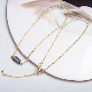 สร้อยคออัญมณี Tanzanite เจาะสีเงิน925หยาบสร้อยคอเสน่ห์ทำด้วยมือ-เครื่องประดับขายส่ง - Product Image 1