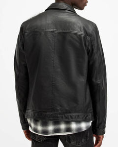 Chaqueta de Cuero de Oveja con Capucha para Hombre, Fabricada a Medida con Calidad Premium, Cierre Frontal, Resistente al Viento, Transpirable, Personalizable - Product Image 3