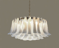 Lustre en verre d'art blanc de Murano de lustre italien moderne de luxe joli pour le salon