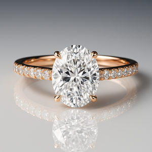 Premium VVS Oval Cut Moissanite Diamond Channel Solitaire <b>Ring</b> for Women <b>Silver</b> Gold Rose Gold Plating Options Free Shipping - Product Image 2