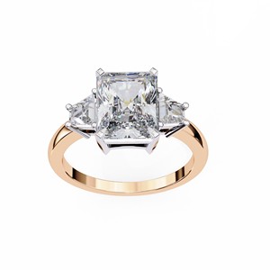 Anillo Solitario Opulento de 14K para Mujer, con Certificado IGI, Piedra Natural Multicolor, Corte Radiante, Engaste de Puntas, para Boda o Compromiso - Product Image 4