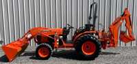 Tracteur agricole compact Kubota B3300SU 33HP diesel avec chargeur frontal et pelle arrière