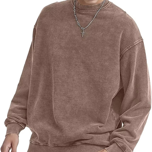 Sweat-shirt à motif solide et lourd pour hommes de haute qualité, vêtements d'hiver décontractés, logo personnalisé Construisez votre propre marque OEM personnalisé - Product Image 1