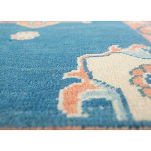 Alfombras de Lana Anudadas a Mano Nuray Blue, Diseños Clásicos de Medallones y Abstractos para Uso Doméstico, para Sala de Estar o Habitación de Adolescentes - Product Image 3