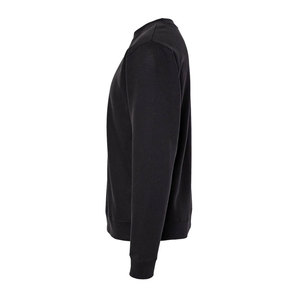 High Quality 100% Cotton Solid <b>Thick</b> <b>Fleece</b> Pullover Sweatshirt Printing and Embroidery OEM Custom Black Autumn Men - Product Image 2