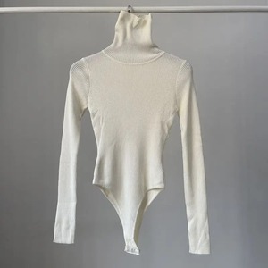 2025 Top Quality One Piece Bodysuits New Stylish <b>Turtle</b> <b>Neck</b> Swimwear <b>Women's</b> Custom Full Sleeves Summer Swimsuit - Product Image 3