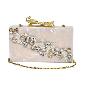 Bolso de mano artesanal de estilo vintage, bolso de mano, embragues de acrílico para mujer, embragues de novia para boda de AALIYAN IMPEX - Product Image 1