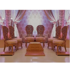 Chaises de mariage de créateur Vidhi, installation de Mandap en bois sculpté Antique, chaises de Mandap de mariage traditionnelles, chaises de Mandap de mariage - Product Image 1