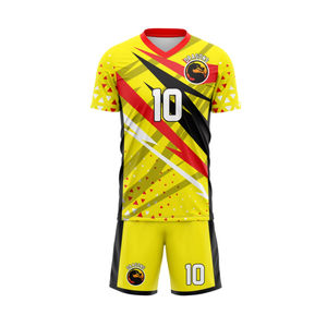 Uniforme de football OEM personnalisé imprimé par sublimation 100% polyester tissu respirant comprend un sac et des chaussettes - Product Image 3