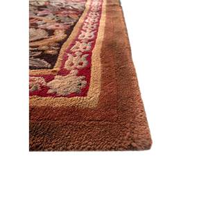 พรมขนสัตว์ถักมือลายดอกไม้สีเบจน้ำตาลสไตล์โบโฮสำหรับบ้าน ขนาด 9x12 ฟุต รูปทรงสี่เหลี่ยมผืนผ้า พรมห้องนั่งเล่น หนา 10 มม. รุ่น Pae-5954 - Product Image 4