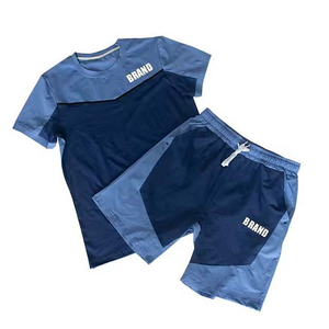 Conjunto de camiseta y pantalones cortos con diseño de logotipo personalizado Unisex, ropa de hombre, conjuntos de calle de algodón de dos piezas para hombre 2025 - Product Image 6