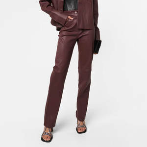 Pantalon en cuir pour femmes de qualité supérieure de conception supérieure Meilleure vente en gros de pantalon en cuir pour femmes - Product Image 4