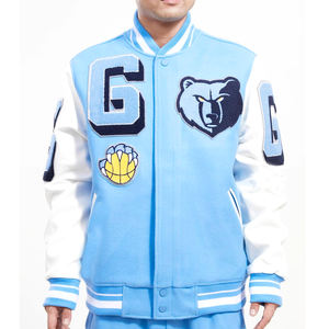 Haute Qualité Bleu Varsity Vestes Stand Personnalisé Baseball Chenille Patches Rétro Letterman Conception Hiver Veste En Laine En Gros - Product Image 4