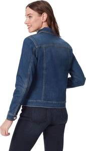 Women Denim <b>jacket</b> 3/4 Sleeve Retro Short Denim <b>Jackets</b> Light Blue Jean Coats - Product Image 3