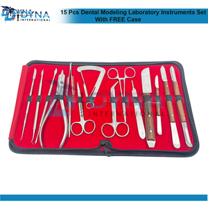 ชุดเครื่องมือทันตกรรม15ชิ้นสำหรับห้องปฏิบัติการฟรีเคสเกรดเยอรมัน - Product Image 2