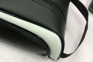 Breathable Polyester Golf <b>Shoe</b> <b>Bag</b> with Carry Handle and Vent Design <b>Drawstring</b> and Zipper Closure for Travel and Sports - Product Image 2