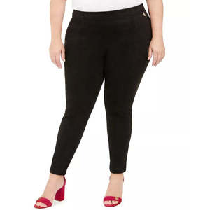 Pantalon slim taille haute décontracté style crayon noir pour femme Tommy Hilfiger, grande taille, longueur cheville, taille 3X - Product Image 1