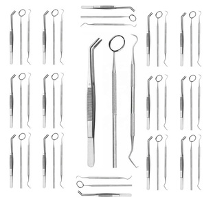 Kit d'examen dentaire manuel de base : Miroir, explorateur, pince, qualité économique, 3 pièces, certifié CE - Product Image 6