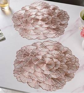 Napperons en métal couleur or rose Table de salle à manger décorative de pièce maîtresse de mariage utilisée pour la maison hôtel restaurant - Product Image 3