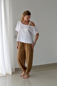 ชุดนอนสตรีแบบลำลองน้ำหนักเบาระบายอากาศได้ดีสวมใส่สบายสำหรับฤดูร้อน - Product Image 2