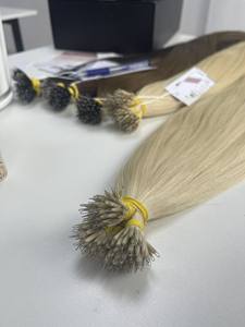 Proveedor de cabello al por mayor Extensiones de cabello Micro Tip 100% Cabello humano virgen vietnamita color platino - Product Image 2