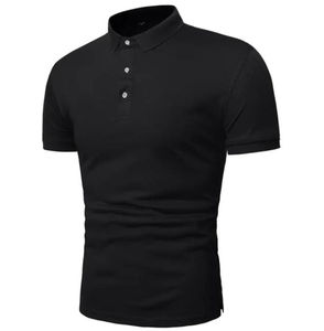 Chemises polo pour hommes 100% coton, vêtements de golf, manches courtes, t-shirts vierges avec fermeture à boutons et t-shirts anti-froissement - Product Image 1