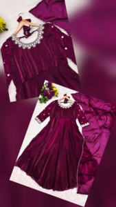 Designer Lourd Georgette Broderie Zari Paillettes-Travail Longue Robe Dupatta Belle Soie Indienne & Pakistanaise Fonction De Mariage Porter - Product Image 3