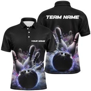 Camiseta de Bolos Reversible Sublimada con Estampado Personalizado al por Mayor, Camisetas de Equipo Baratas con Logotipo OEM, 100% Poliéster de Alta Calidad - Product Image 4