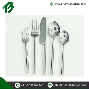 Juego de cubiertos de acero inoxidable plateado de estilo moderno de gran calidad disponible al precio más bajo para la cena de Boda del banquete del hotel - Product Image 2