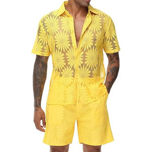 New Net <b>Men</b> Shorts Sets Short Sleeve T <b>Shirt</b> Shorts Solid Male Tracksuit Set <b>Men's</b> Clothing 2 Pieces Sets Full <b>Zip</b> <b>Up</b> - Product Image 4