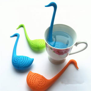 Infuseur à thé en silicone de qualité alimentaire sans BPA, non toxique, anti-fuite, pour la maison, le bureau, les voyages, design cygne - Product Image 1