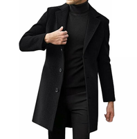 Qualité supérieure automne hiver couleur unie Vintage Trench hommes pardessus respirant décontracté longs manteaux pour unisexe 100% fibre de bambou